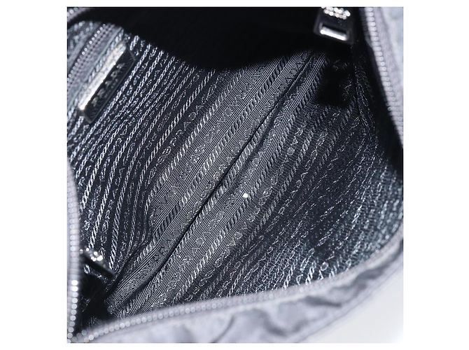 Borsa a Spalla PRADA Nylon Nero Argento Autentica ep11849 - vista 11
