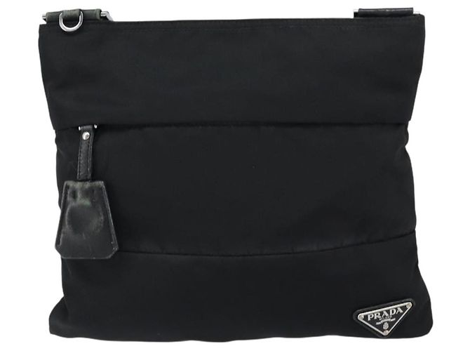 Borsa a Spalla PRADA Nylon Nero Argento Autentica ep11849 - vista 13