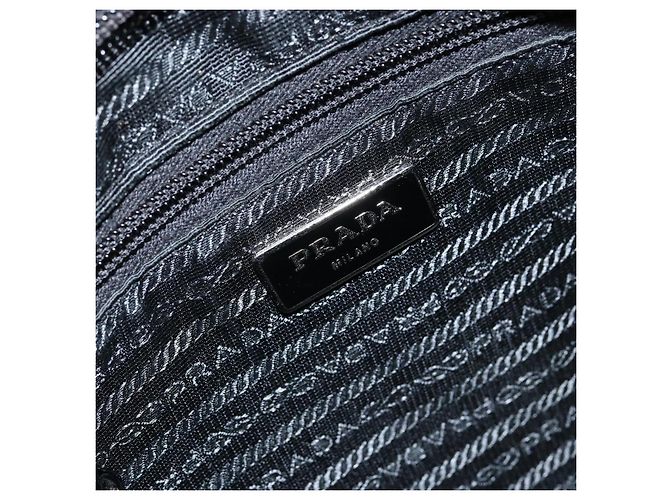 Borsa a Spalla PRADA Nylon Nero Argento Autentica ep11849 - vista 20