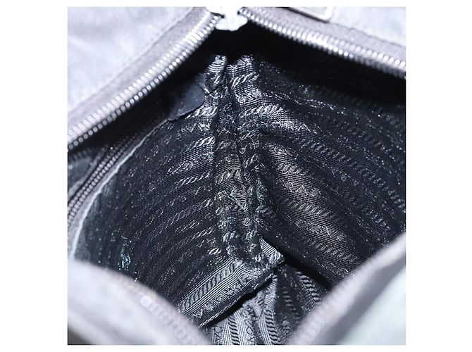 Borsa a Spalla PRADA Nylon Nero Argento Autentica ep11849 - vista 21