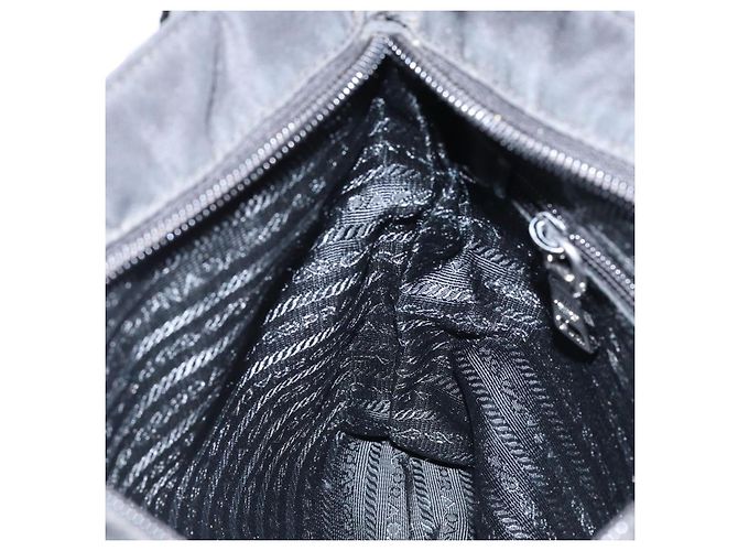 Borsa a Spalla PRADA Nylon Nero Argento Autentica ep11849 - vista 22
