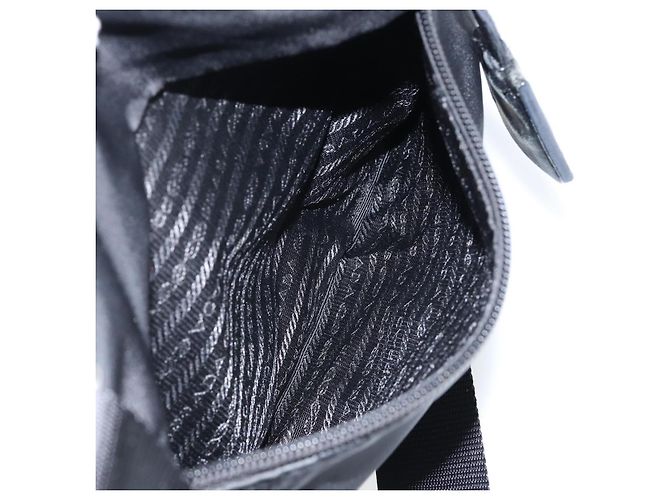 Borsa a Spalla PRADA Nylon Nero Argento Autentica ep11849 - vista 25