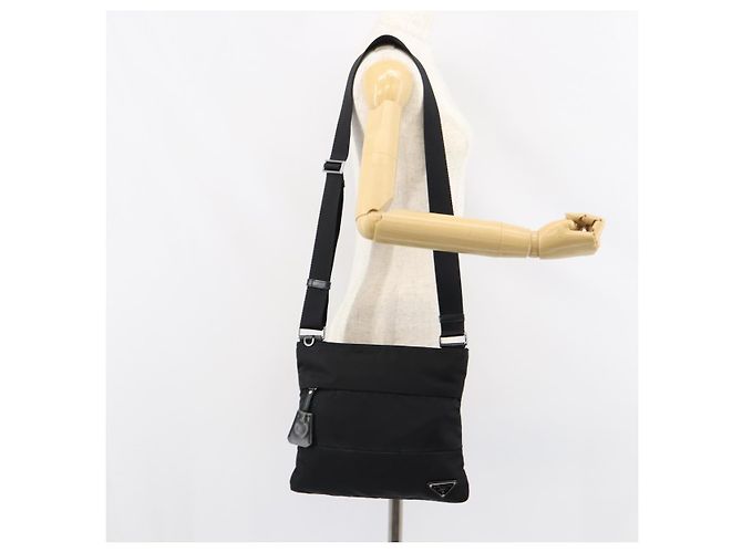 Borsa a Spalla PRADA Nylon Nero Argento Autentica ep11849 - vista 26