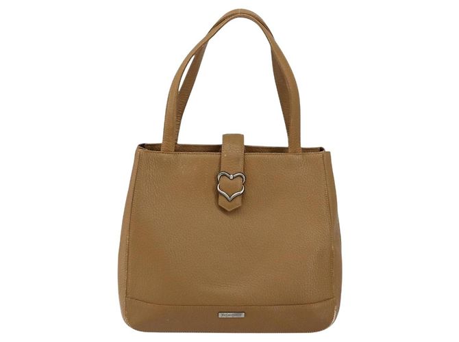 SAINT LAURENT Borsa a mano in pelle marrone Auth 149374 - vista 13