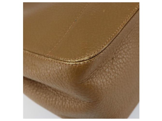 SAINT LAURENT Borsa a mano in pelle marrone Auth 149374 - vista 14