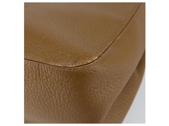 SAINT LAURENT Borsa a mano in pelle marrone Auth 149374 - vista 15