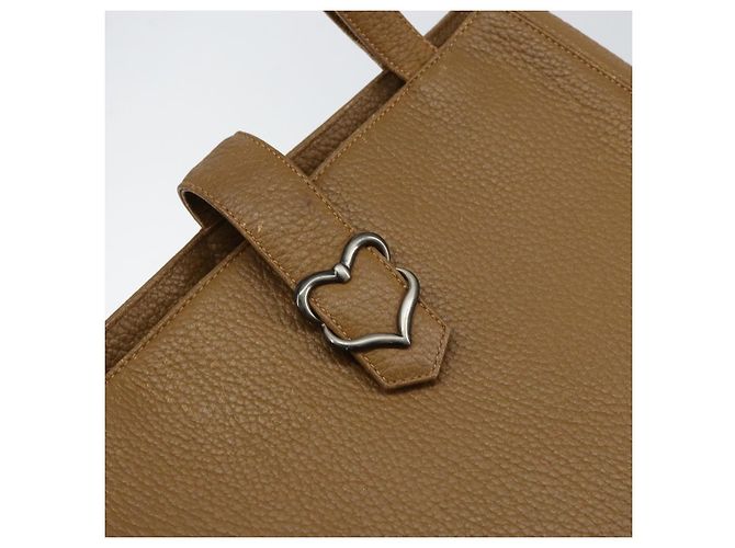 SAINT LAURENT Borsa a mano in pelle marrone Auth 149374 - vista 17