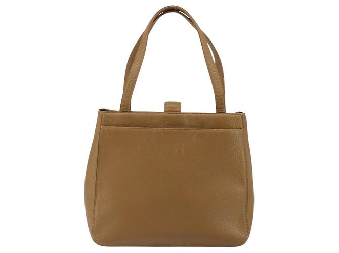 SAINT LAURENT Borsa a mano in pelle marrone Auth 149374 - vista 2