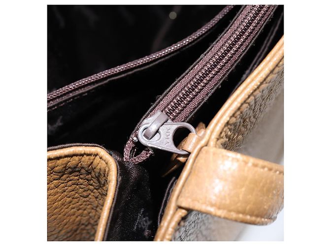SAINT LAURENT Borsa a mano in pelle marrone Auth 149374 - vista 22