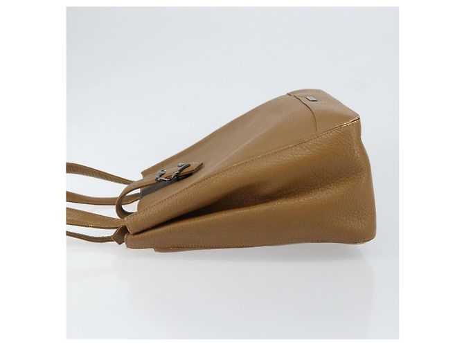 SAINT LAURENT Borsa a mano in pelle marrone Auth 149374 - vista 4
