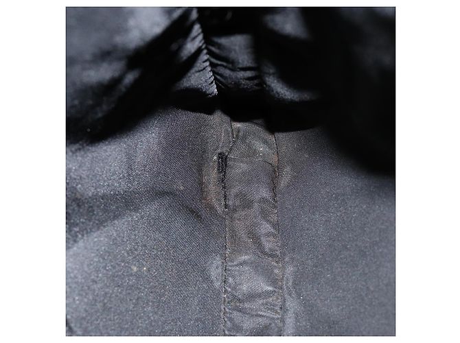 Bolsa de Ombro PRADA Nylon Preto Prata Autêntica 149732 - vista 11