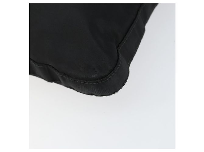Bolsa de Ombro PRADA Nylon Preto Prata Autêntica 149732 - vista 14