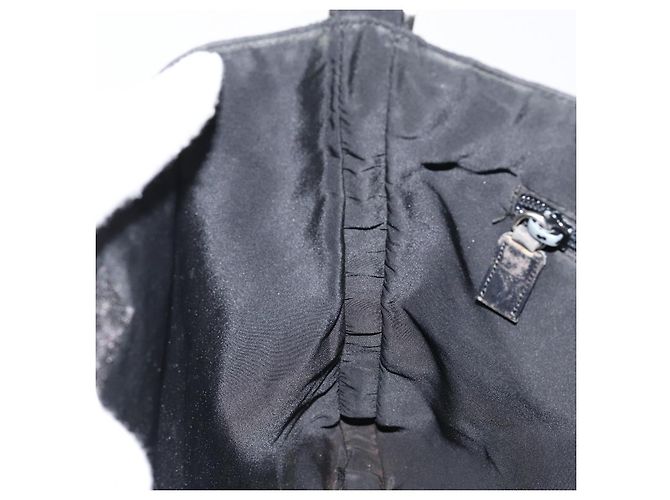 Bolsa de Ombro PRADA Nylon Preto Prata Autêntica 149732 - vista 20