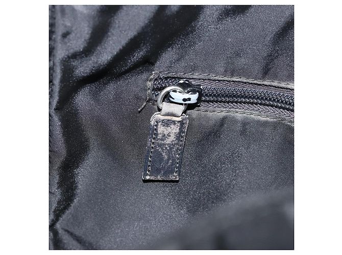 Bolsa de Ombro PRADA Nylon Preto Prata Autêntica 149732 - vista 21