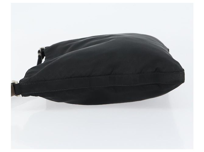 Bolsa de Ombro PRADA Nylon Preto Prata Autêntica 149732 - vista 4