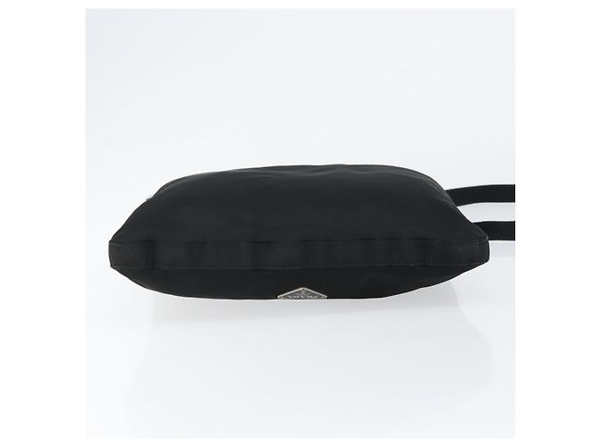 Bolsa de Ombro PRADA Nylon Preto Prata Autêntica 149732 - vista 5