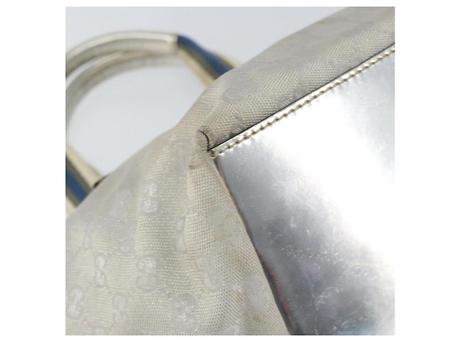 GUCCI GG Canvas Sherry Line Tote Bag Silber 131228 Auth bs30945 - Ansicht 14