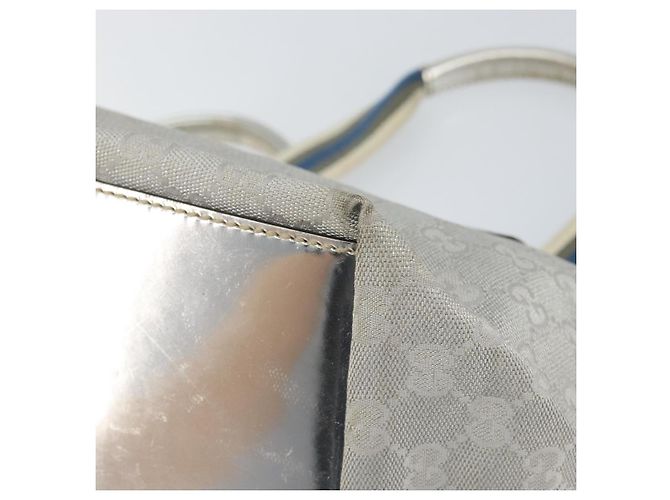 GUCCI GG Canvas Sherry Line Tote Bag Silber 131228 Auth bs30945 - Ansicht 15