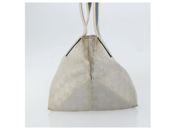 GUCCI GG Canvas Sherry Line Tote Bag Silber 131228 Auth bs30945 - Ansicht 3
