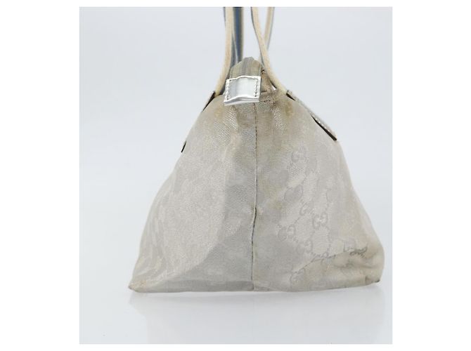 GUCCI GG Canvas Sherry Line Tote Bag Silber 131228 Auth bs30945 - Ansicht 4