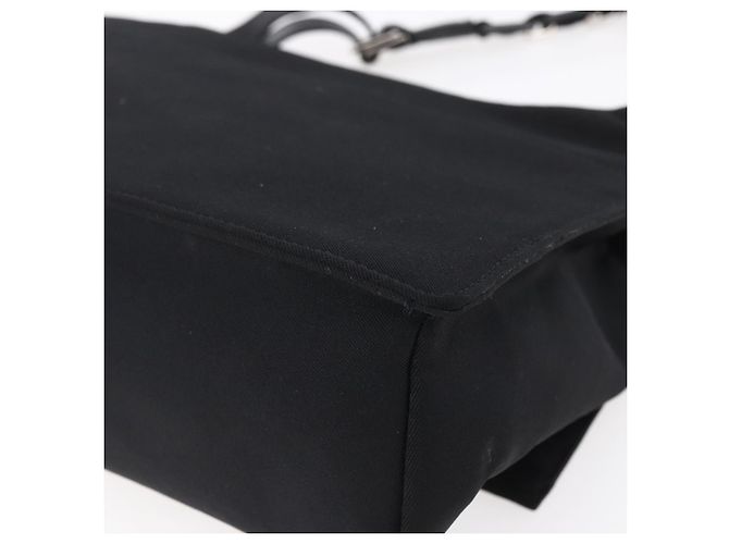 Borsa a Spalla Vala in Tela Nera Argento Auth BA7986 di Salvatore Ferragamo Nero - vista 15