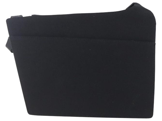 Borsa a Spalla Vala in Tela Nera Argento Auth BA7986 di Salvatore Ferragamo Nero - vista 2