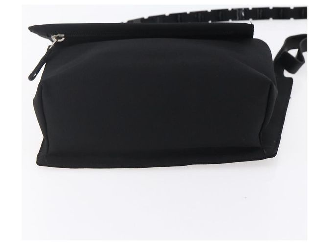 Borsa a Spalla Vala in Tela Nera Argento Auth BA7986 di Salvatore Ferragamo Nero - vista 5