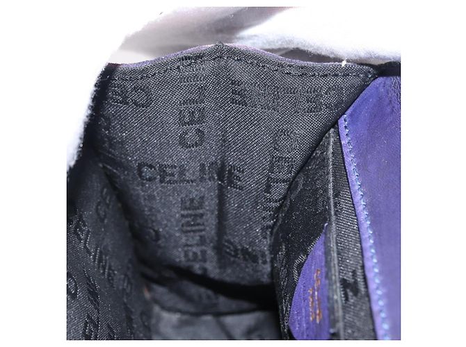 Céline Borsa a Mano CELINE Camoscio 2 in 1 Viola Oro Auth 153983 D'oro Porpora - vista 20