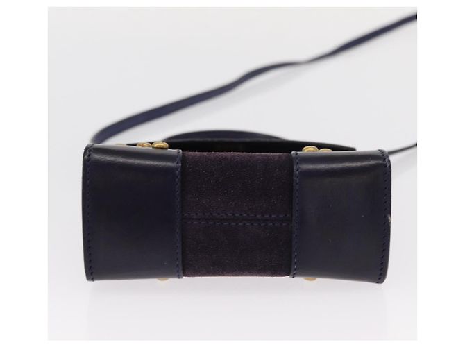 Céline Borsa a Mano CELINE Camoscio 2 in 1 Viola Oro Auth 153983 D'oro Porpora - vista 5