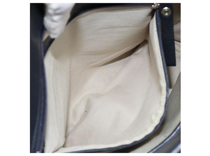 Burberry Borsa Tote in Tela Avorio Argento Auth am9747 Crudo - vista 21