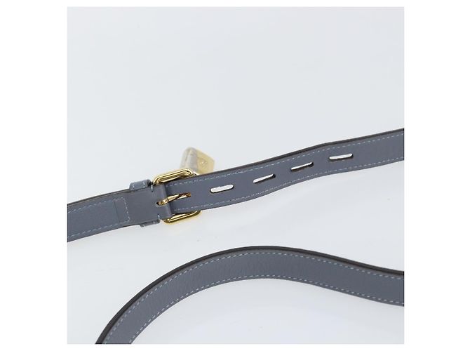 LOEWE Borsa a Spalla Anagramma Pelle Blu Oro Auth mr1567 D'oro - vista 14