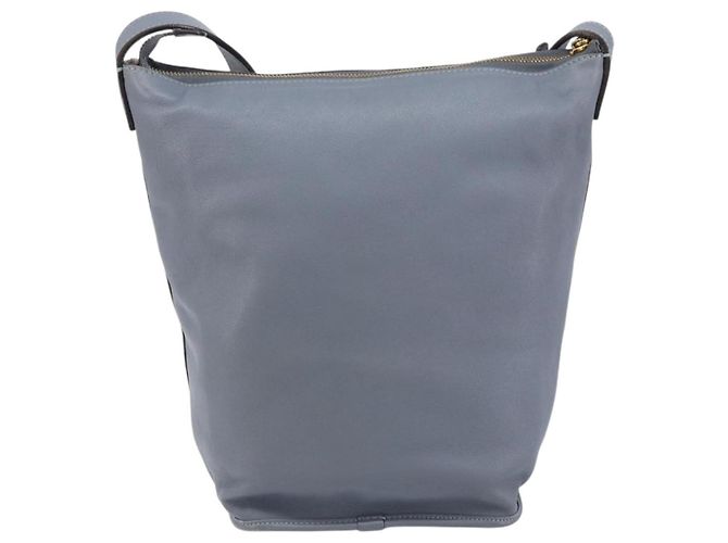 LOEWE Borsa a Spalla Anagramma Pelle Blu Oro Auth mr1567 D'oro - vista 2