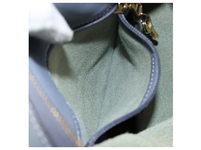 LOEWE Borsa a Spalla Anagramma Pelle Blu Oro Auth mr1567 D'oro - vista 24