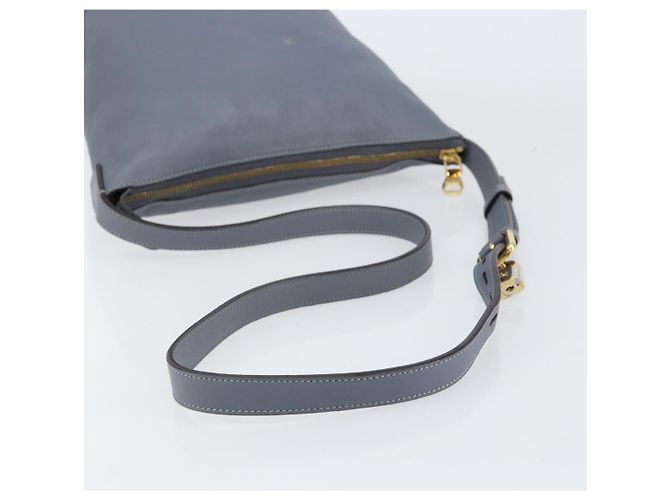 LOEWE Borsa a Spalla Anagramma Pelle Blu Oro Auth mr1567 D'oro - vista 7