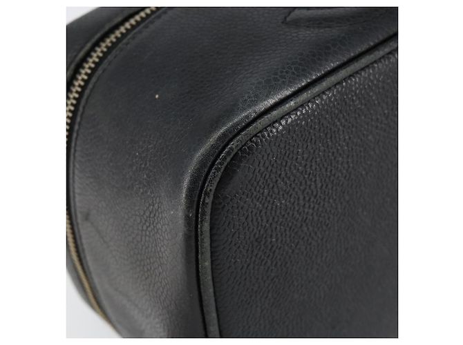 Pochette Vanity CHANEL COCO Mark in Pelle Caviar Nera Oro CC Auth gh1283 Nero D'oro - vista 15