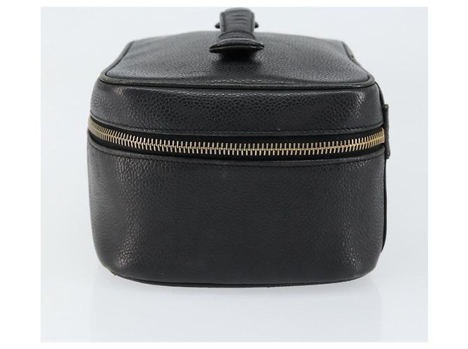 Pochette Vanity CHANEL COCO Mark in Pelle Caviar Nera Oro CC Auth gh1283 Nero D'oro - vista 3