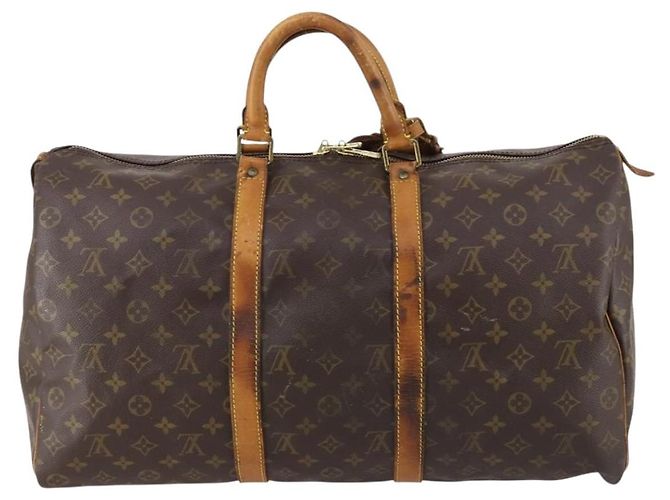 LOUIS VUITTON Borsa Boston Monogram Keepall 50 M41426 LV Auth 152321 Monogramma - vista 2