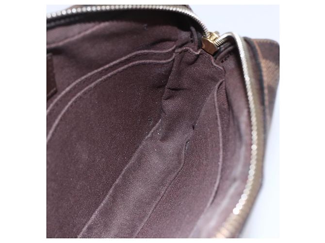 LOUIS VUITTON Pochette Billets Damier Ebene Macau Borsa Clutch N61739 Auth BA7931 - vista 21