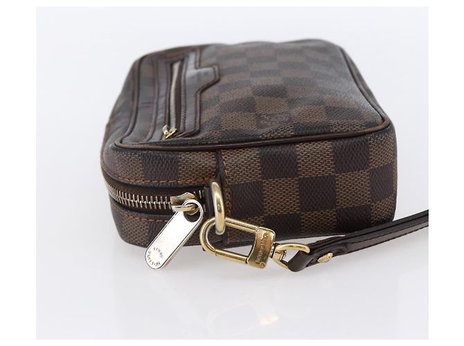 LOUIS VUITTON Pochette Billets Damier Ebene Macau Borsa Clutch N61739 Auth BA7931 - vista 3