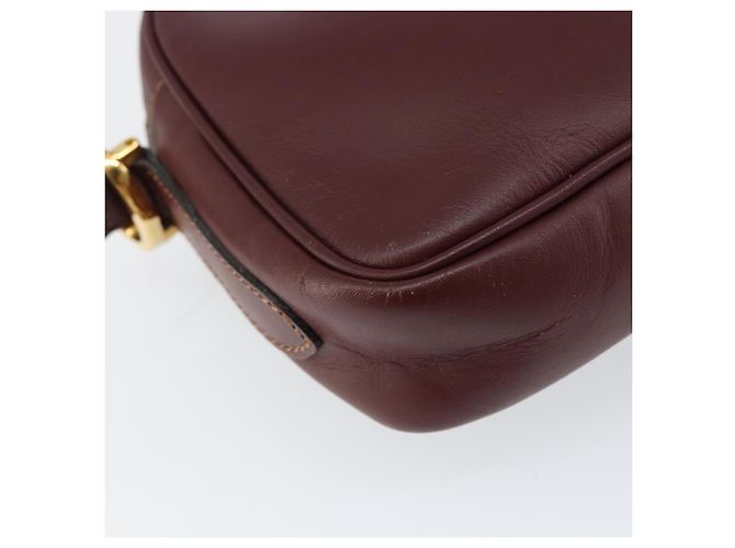 Cartier Borsa a spalla Must Line in pelle Bordeaux oro Auth BA8021 D'oro Bordò - vista 16