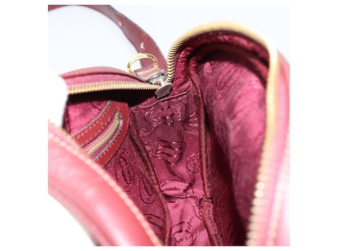 Cartier Borsa a spalla Must Line in pelle Bordeaux oro Auth BA8021 D'oro Bordò - vista 18