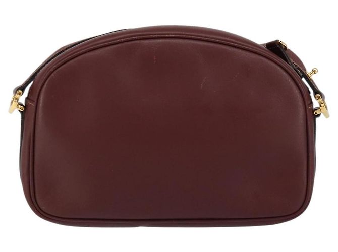 Cartier Borsa a spalla Must Line in pelle Bordeaux oro Auth BA8021 D'oro Bordò - vista 2