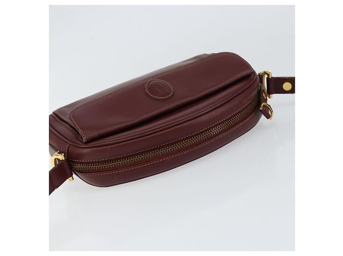 Cartier Borsa a spalla Must Line in pelle Bordeaux oro Auth BA8021 D'oro Bordò - vista 6
