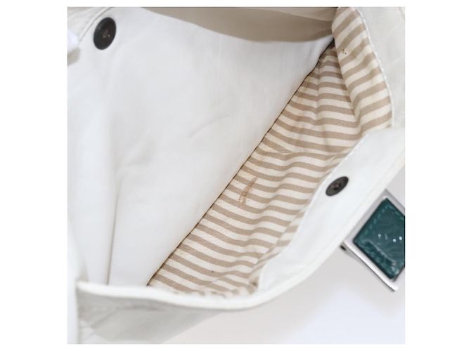 LOEWE Bolsa de Ombro Anagram Couro Branco Prata Auth bs31002 - vista 11