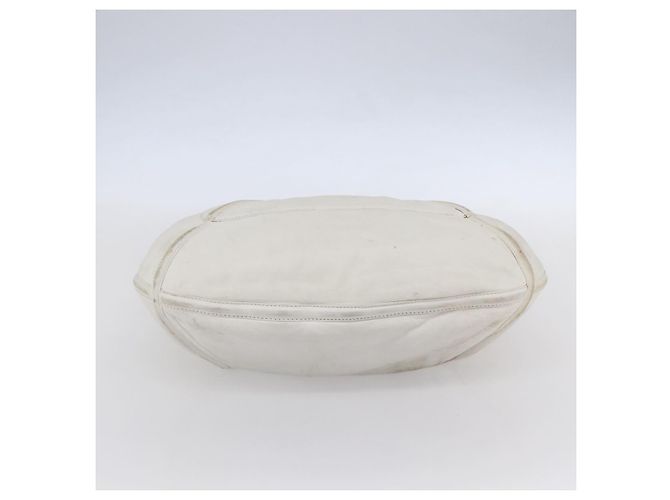 LOEWE Bolsa de Ombro Anagram Couro Branco Prata Auth bs31002 - vista 5