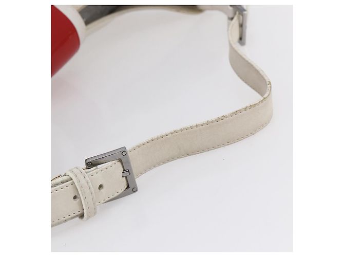 LOEWE Bolsa de Ombro Anagram Couro Branco Prata Auth bs31002 - vista 7
