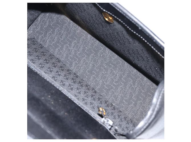 SAINT LAURENT Borsa a mano in pelle nera e oro Auth mr1566 Nero D'oro - vista 12
