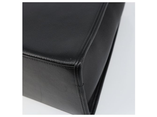 SAINT LAURENT Borsa a mano in pelle nera e oro Auth mr1566 Nero D'oro - vista 16