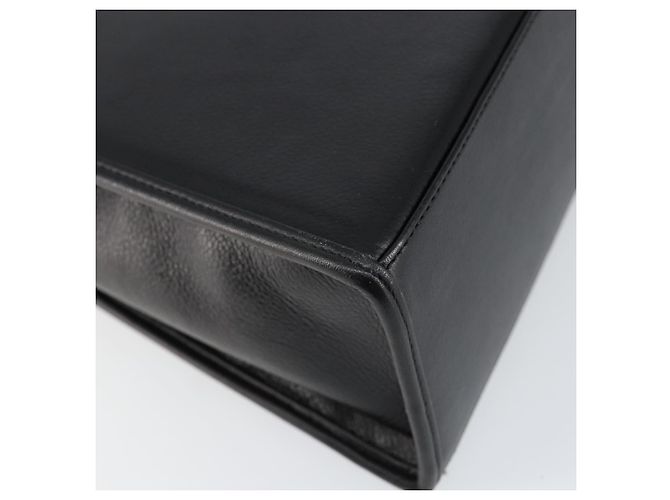 SAINT LAURENT Borsa a mano in pelle nera e oro Auth mr1566 Nero D'oro - vista 17