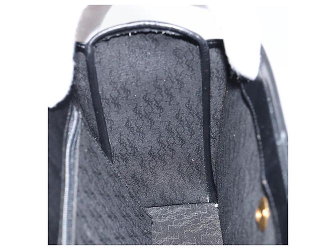 SAINT LAURENT Borsa a mano in pelle nera e oro Auth mr1566 Nero D'oro - vista 20